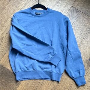 (discontinued style) Aritzia Super Fleece denim blue crewneck sweatshirt